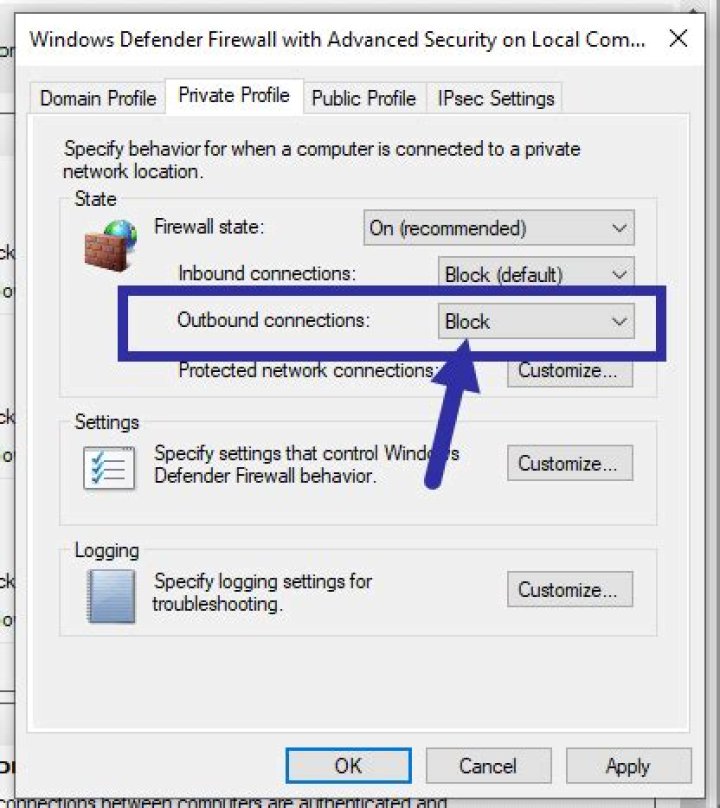 How can I configure firewalld to block all outgoing traffic except for specific ports while allowing localhost to access any of its own local ports?