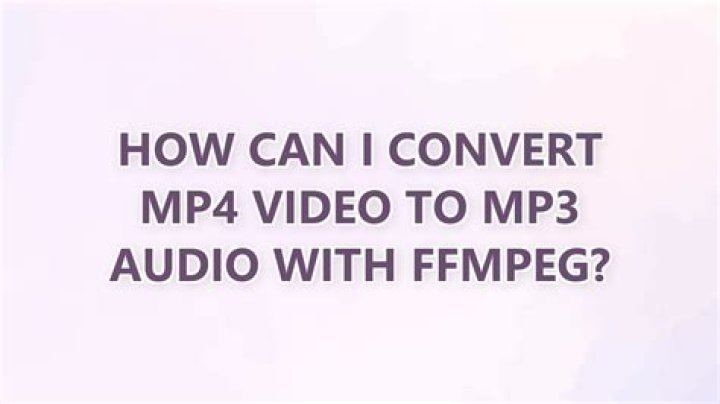 How can I convert MP4 video to MP3 audio with FFmpeg?