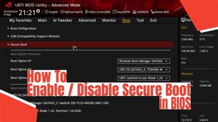 How can I disable Secure Boot, without entering in BIOS Setup?