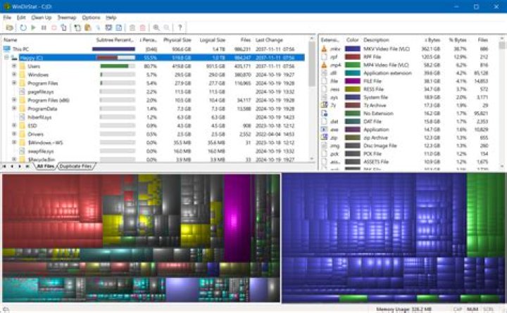How can I export a directory structure in Windows?