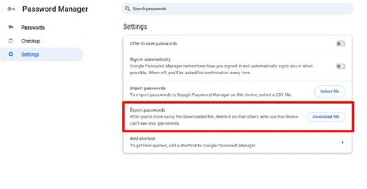 How can I export chrome passwords?