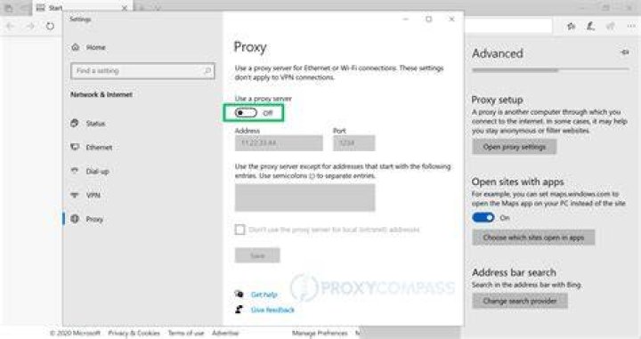 How can I find out if there is a proxy between myself and the Internet if there are no proxy setting specified in the browser?
