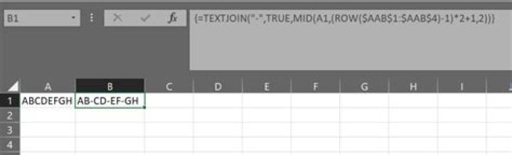 How can I format a character string in Excel to insert hyphens?