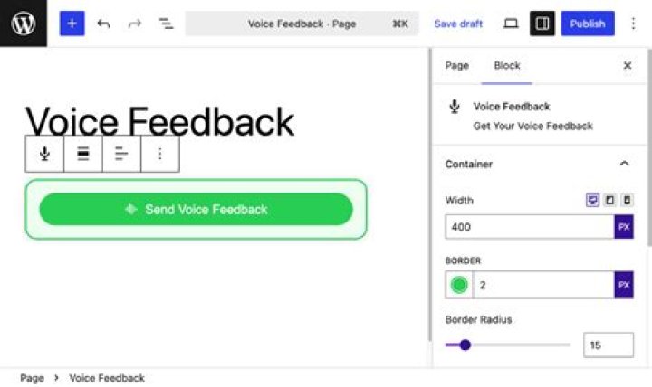 How can I get the voice feedback feature on a headset?