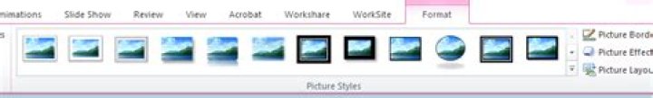 How can I modify the "Picture Styles" shortcut gallery in Microsoft Office (Word and Powerpoint, specifically)?