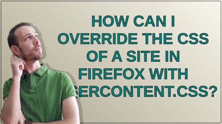 How can I override the CSS of a site in Firefox with userContent.css?