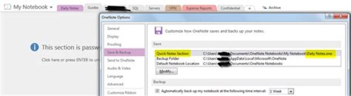 How can I prevent OneNote 2013 from constantly respawning the "Quick Notes" section?
