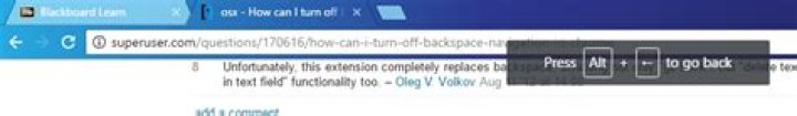 How can I re-enable backspace navigation in Chrome?