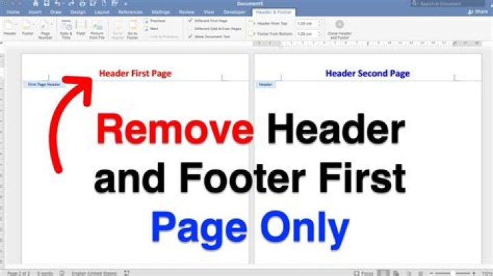 How can I remove header from the 2 first pages in document?