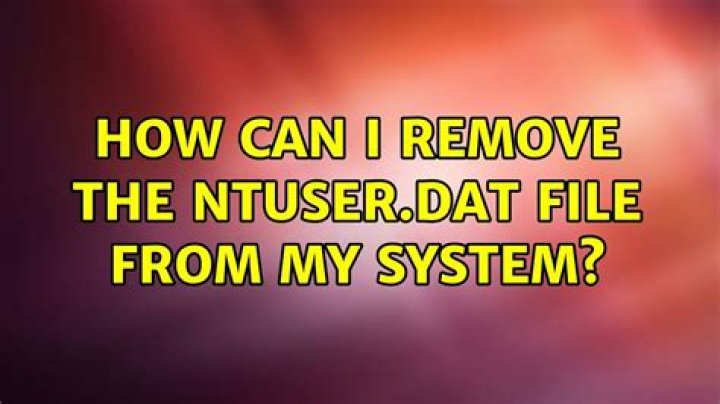 How can i remove the NTUSER.dat file from my System?
