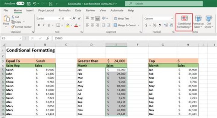 How can I use conditional formatting in an Excel table using structured references?