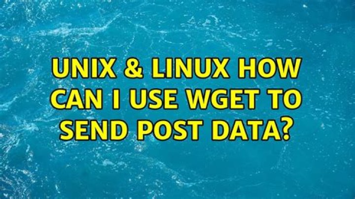 How can I use wget to send POST data?
