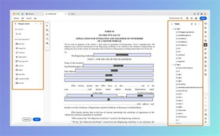 How can one convert a Word form to a PDF form while preserving fields?