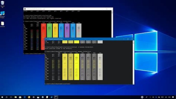 How did I change color scheme of command prompt?
