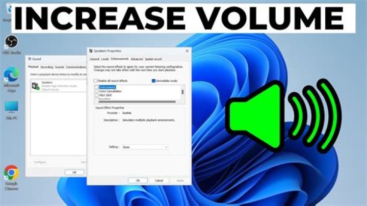 How do I amplify the volume of Windows?