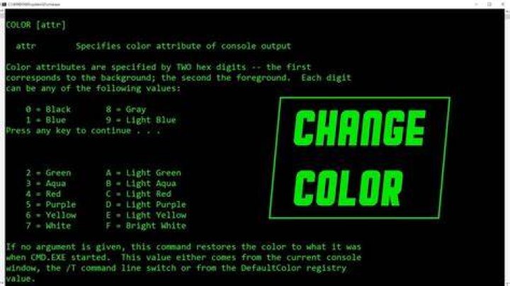 How do I change the color palette of Windows command prompt? [duplicate]