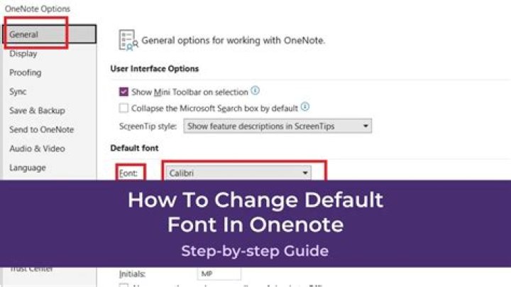 How do I change the default font of Microsoft OneNote from Calibri to some other font