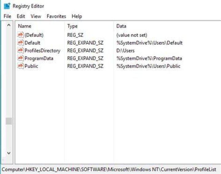 How do I change the User Profile location in Windows 10?