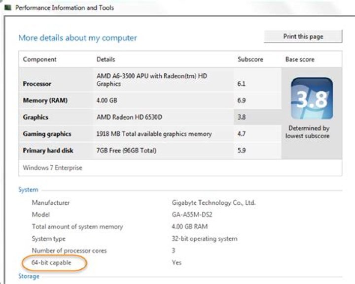 How do I check whether my hardware is 64-bit capable in Windows?