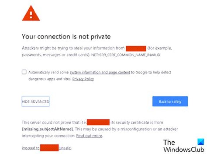 How do I disable the warning Chrome gives if a security certificate is not trusted?