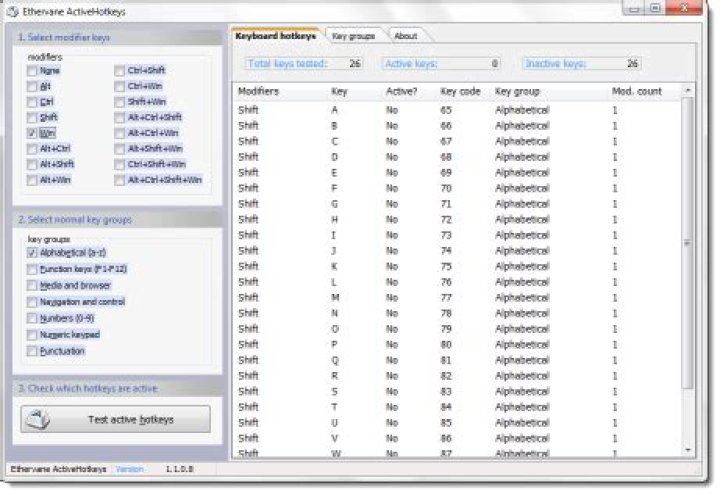 How do I find out which programs have registered global hotkeys in Windows 10?
