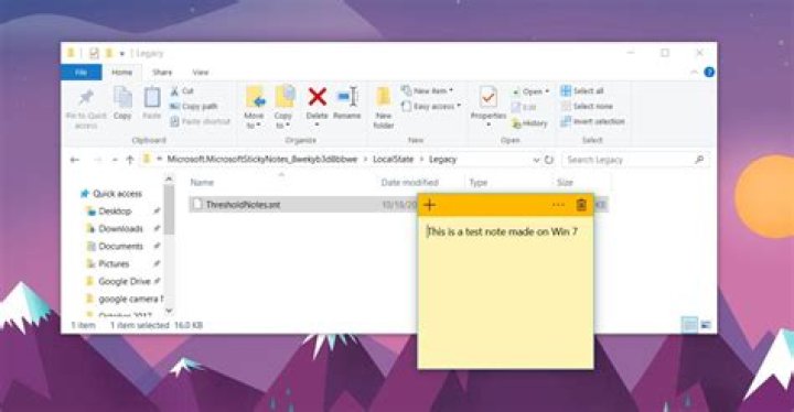 How do I import Microsoft Sticky Notes from Windows 7 to Windows 10