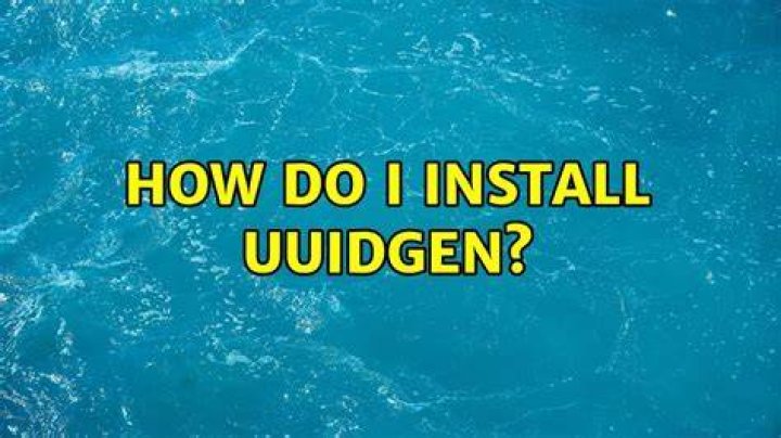 How do I install uuidgen