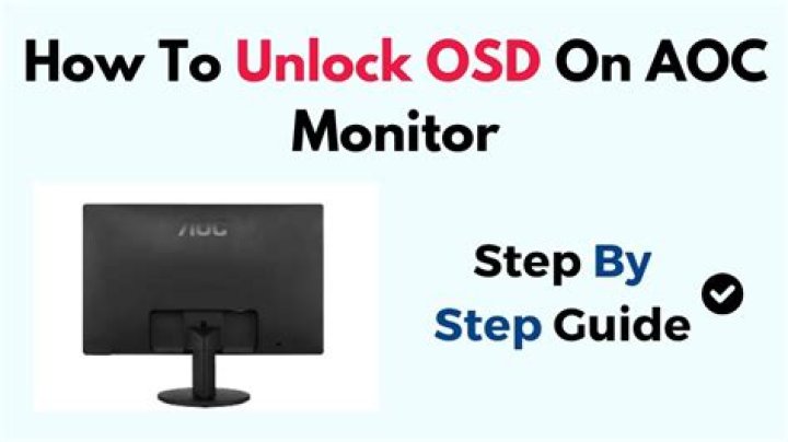 How do I lock and unlock the OSD of a "AOC monitor 21'"?