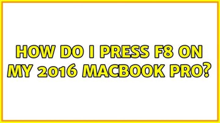 How do I press F8 on my 2016 Macbook Pro?