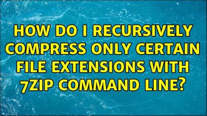 How do I recursively compress only certain file extensions with 7zip command line?
