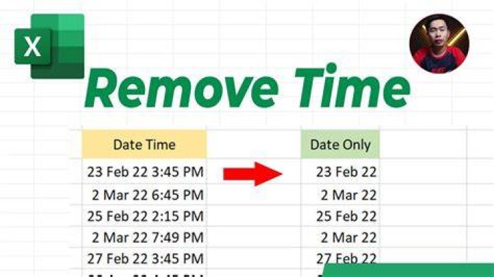 How do i remove date from a date and time from an excel cell
