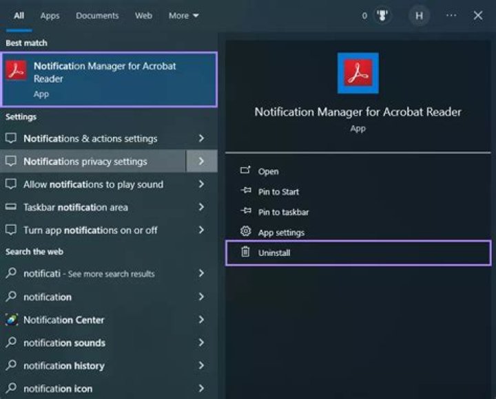 How do I remove the 'Adobe Notification Client' process that runs on startup?
