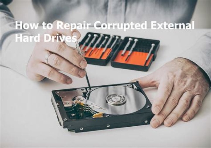 How do I repair an external hard drive with a corrupted catalog?