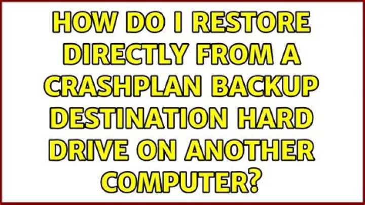 How do i restore directly from a Crashplan backup destination hard drive on another computer?