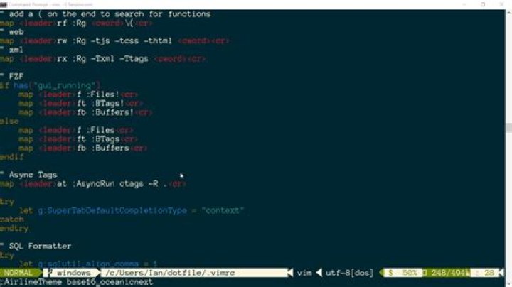 How do I set the font in command line vim (vim for windows)?