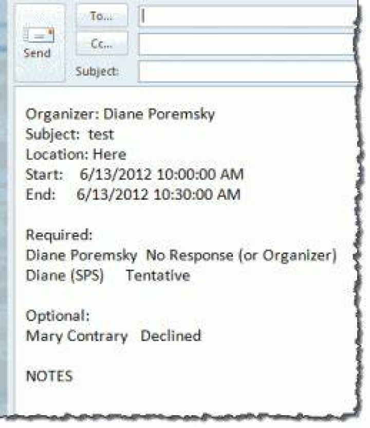 How do I show required attendees on the printed copy of meeting invites?