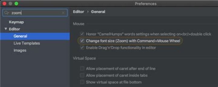 How do I zoom into text with JetBrains IntelliJ IDEA