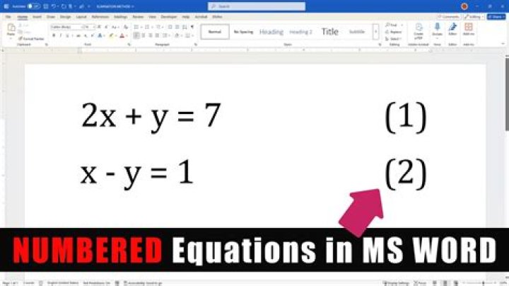 How do you easily add equation numbers to Microsoft Word 2010 equations?