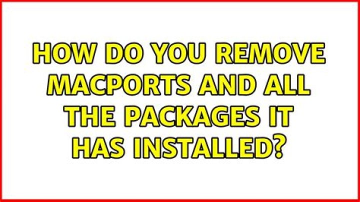 How do you remove MacPorts and all the packages it has installed?