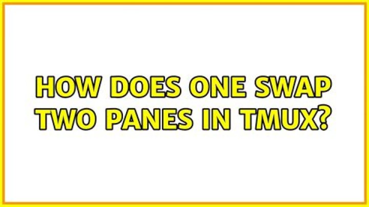 How does one swap two panes in Tmux?