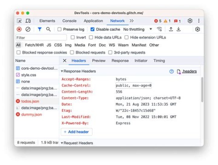 How to add a Authorization header into a HTTP request by using Chrome Dev Tools?