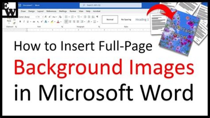 How to add an image as a full-page background in Word 2010
