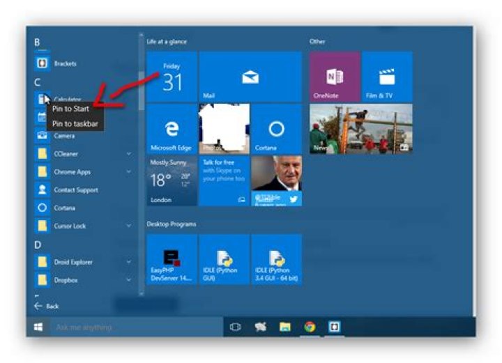 How to add exe to start menu in Windows 10?