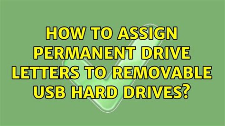 How to assign permanent drive letters to removable USB hard drives