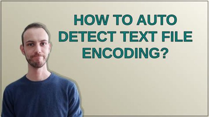 How to auto detect text file encoding?