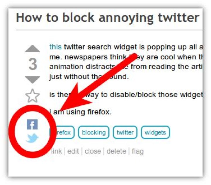 How to block annoying facebook and other social network widgets