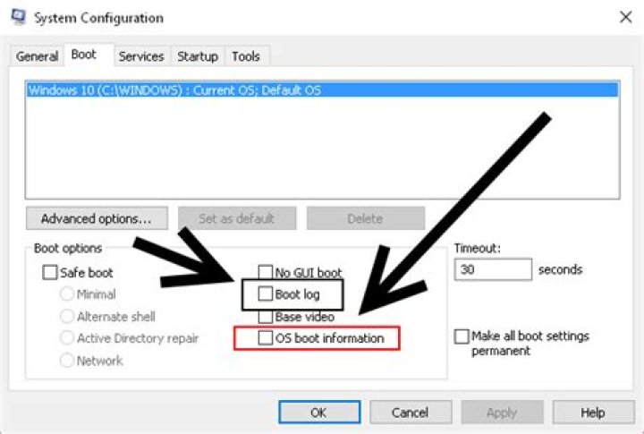 How to boot in verbose boot for Windows 10?