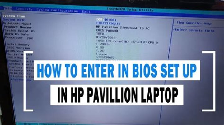 How to boot into Pavilion G series' BIOS