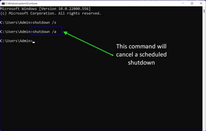 How to cancel a shutdown /t command in Windows?