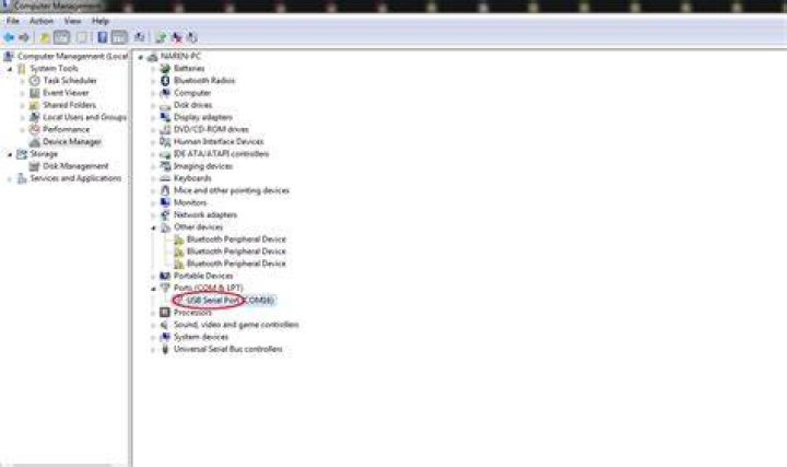 How to change COM port name in device manager while inserting external device